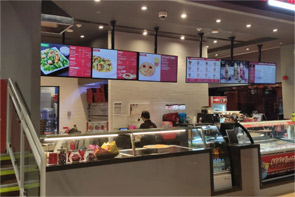 Digital menu screens for restaurant 