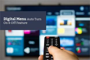 Digital menu display auto on off