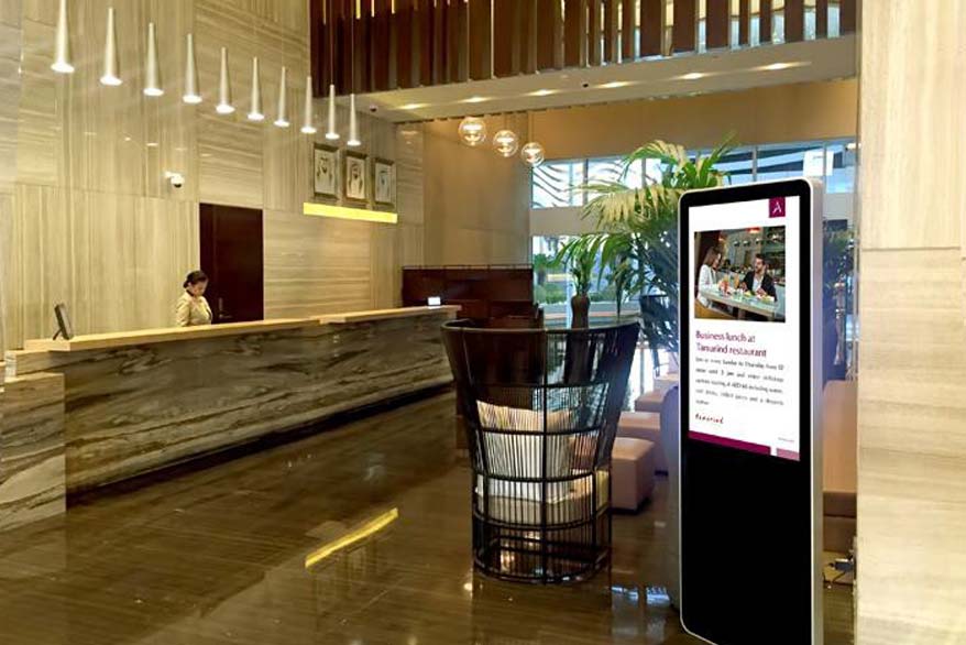 Digital signage for hospitality