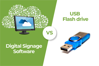 Digital signage software verses USB Flash drive